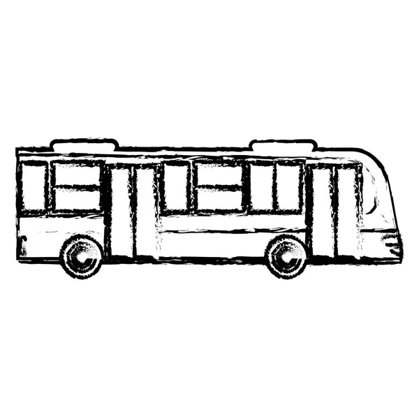 Bus transport vehicle sketch — Stock Vector