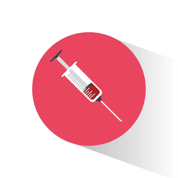 血液注射器テスト イメージ — ストックベクタ
