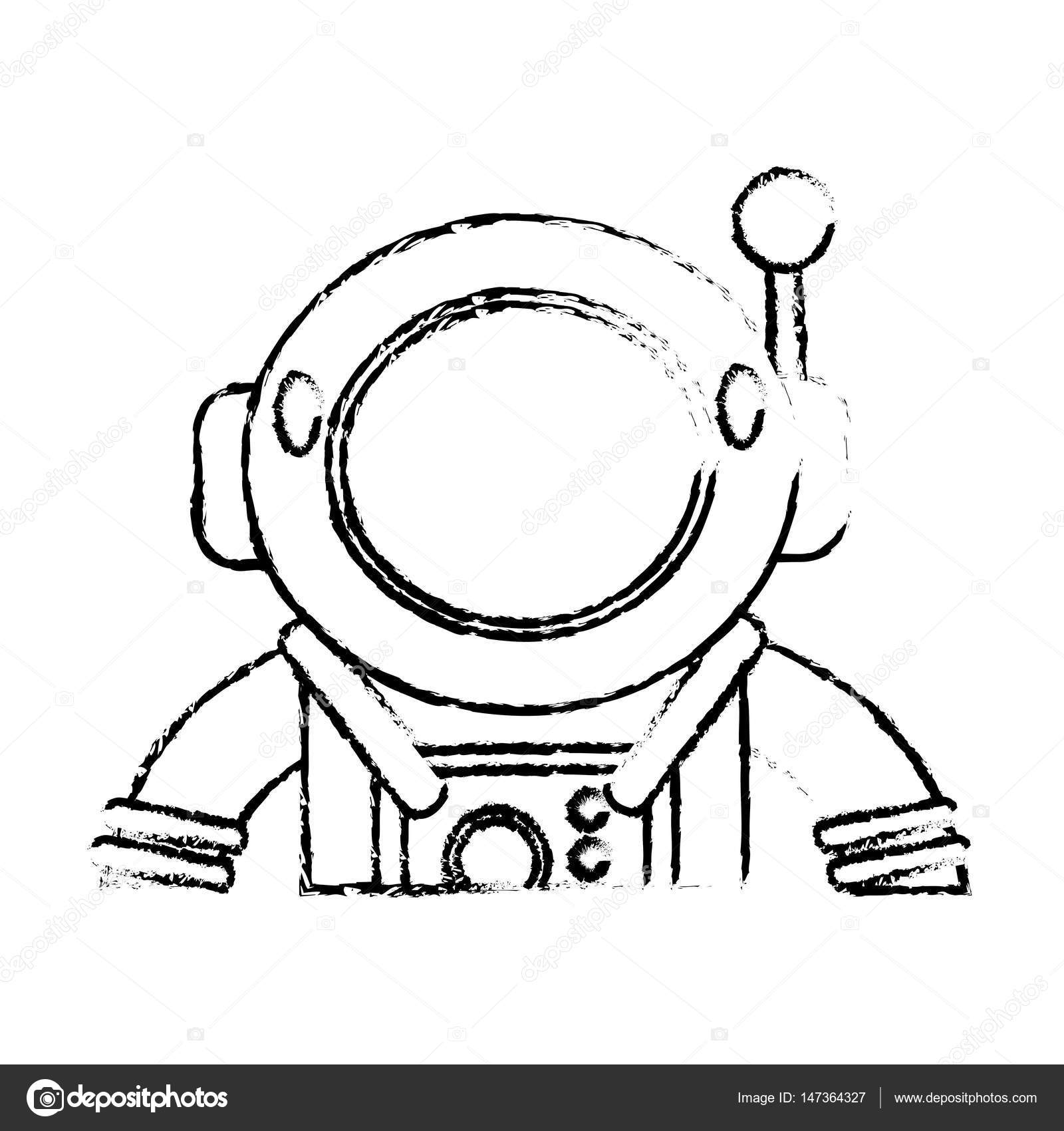 How To Draw An Astronaut Helmet Suit Space Astronaut Sketch Stock Vector C Jemastock 147364327
