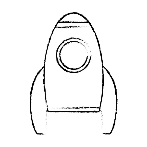 Fusée transport espace véhicule croquis — Image vectorielle