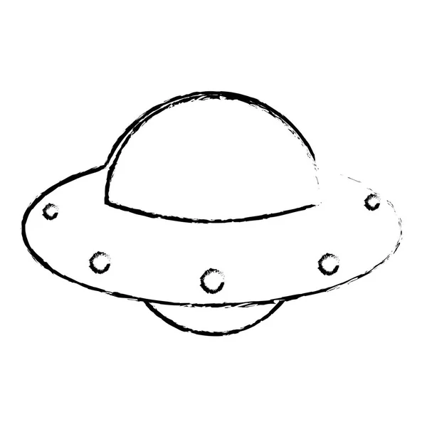 UFO διαστημόπλοιο τεχνολογία εικόνας σκίτσο — Διανυσματικό Αρχείο