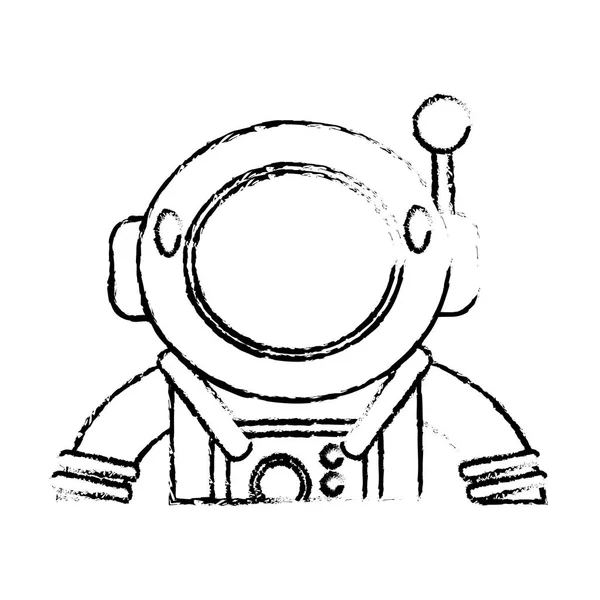 Suit space astronaut sketch — Stock Vector