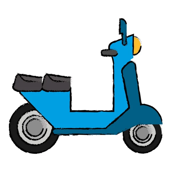 Leverans scooter biltransport ikonen — Stock vektor