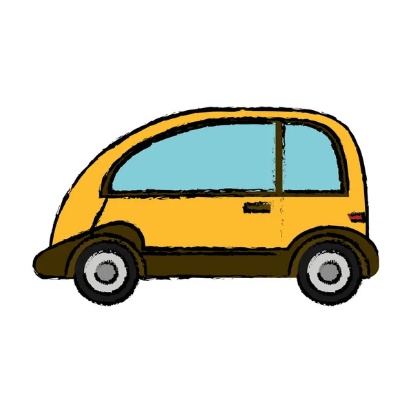 Amarillo coche vehículo transporte — Vector de stock