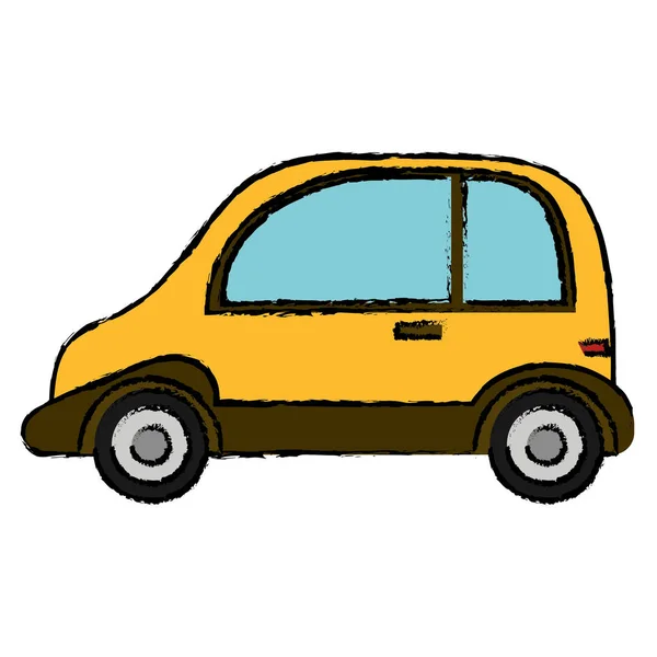 Amarillo coche deporte transporte — Vector de stock