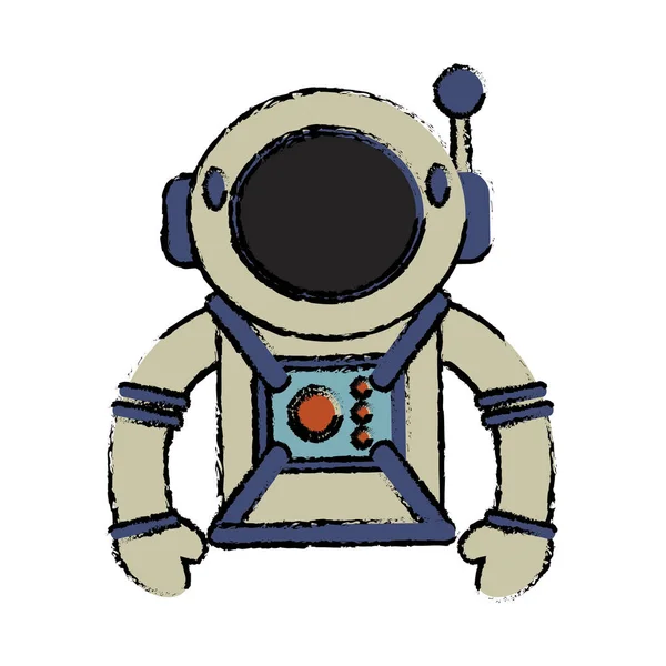 Изображение космонавта костюма — стоковый вектор