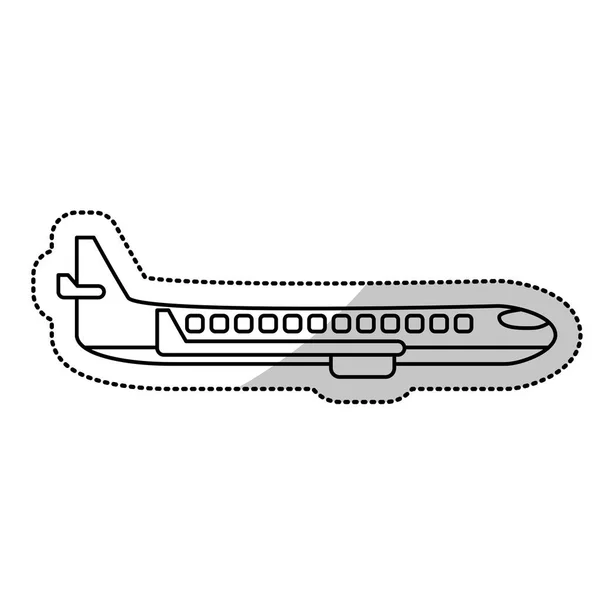 Línea de corte de pasajeros de carga de transporte aéreo — Archivo Imágenes Vectoriales