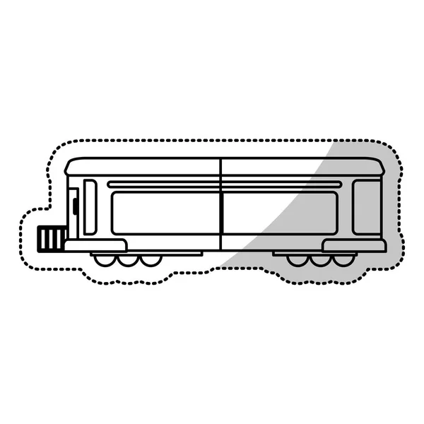 Lokomotivzug befördert Frachtstrecke — Stockvektor