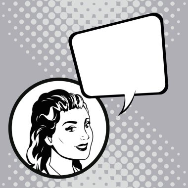 kadın konuşmak komik pop sanat