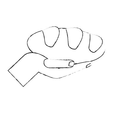 ekmek din Katolik sembolü kroki ile el