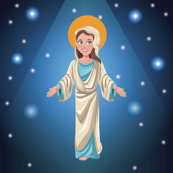 聖母マリア信仰の明るい背景 — ストックベクタ