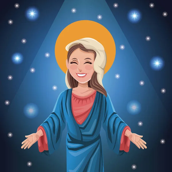 Jungfru Maria andliga ljus bakgrund — Stock vektor