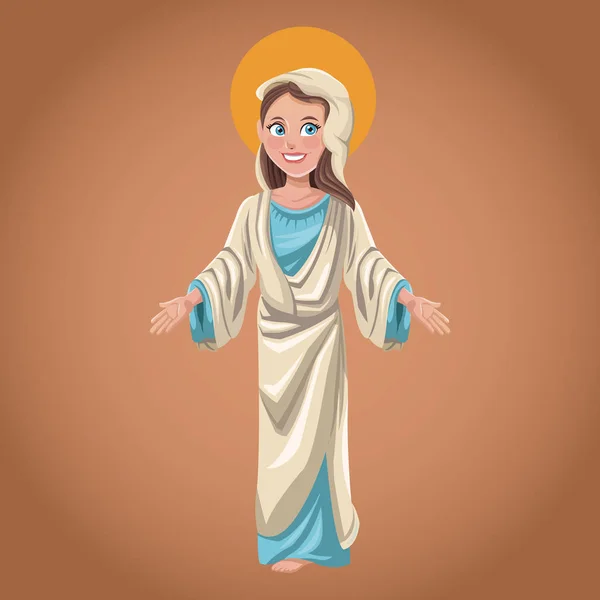 Jungfrau Maria spirituelle Religion Bild — Stockvektor