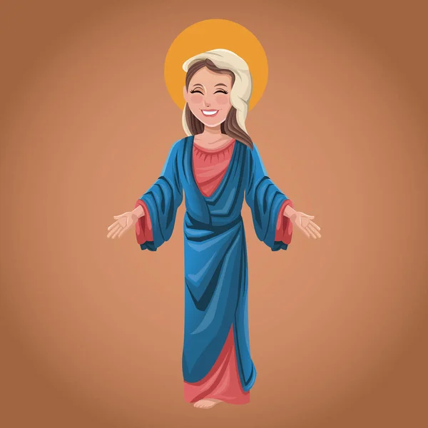 Дева Мария духовная молитва — стоковый вектор
