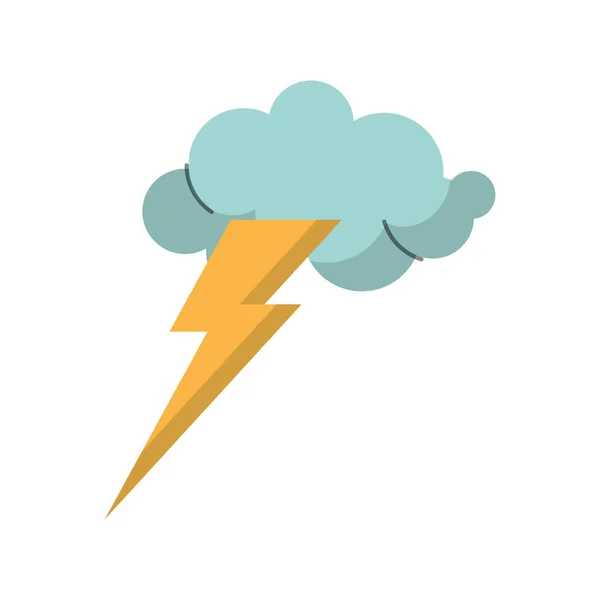 Icône d'idée de foudre nuage — Image vectorielle