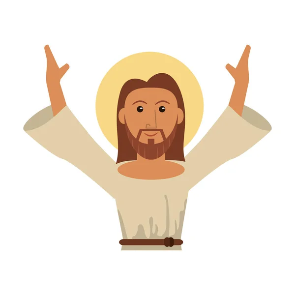 Porträtt jesus Kristus välsignade bild — Stock vektor