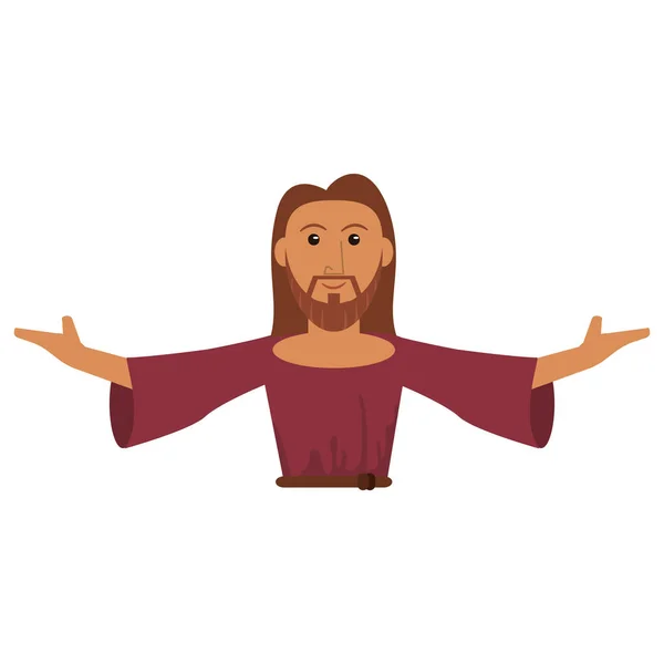 Retrato jesus christ oración espiritual — Vector de stock