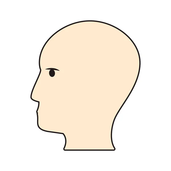 Profilen huvud hjärnan idé — Stock vektor
