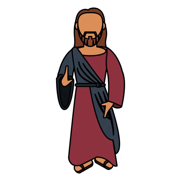 Gesù Cristo immagine cattolica sacco — Vettoriale Stock
