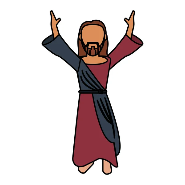 Jésus Christ prière catholique — Image vectorielle