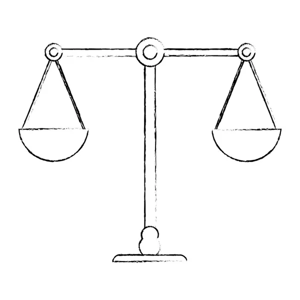 Equilibrio giustizia uguaglianza immagine schizzo — Vettoriale Stock