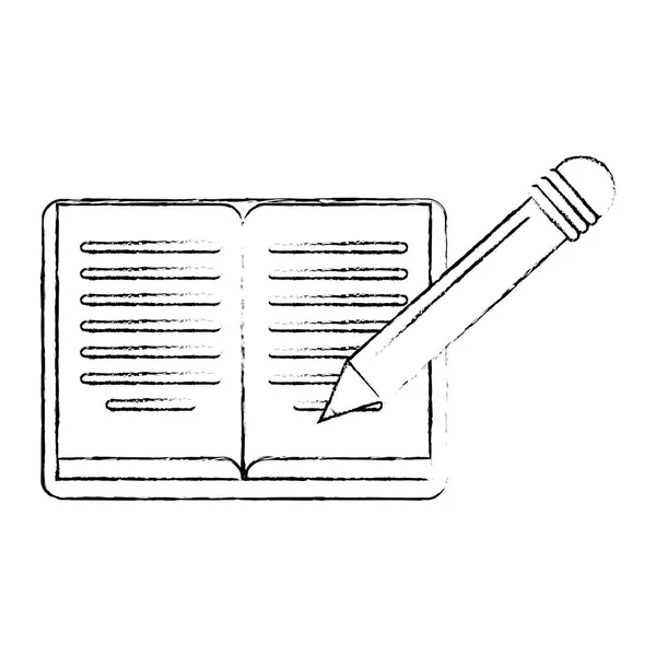 Βιβλίο γνώσεων μάθησης σκεφτείτε σκίτσο — Διανυσματικό Αρχείο