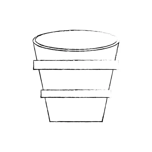 桶木水图像草图 — 图库矢量图片