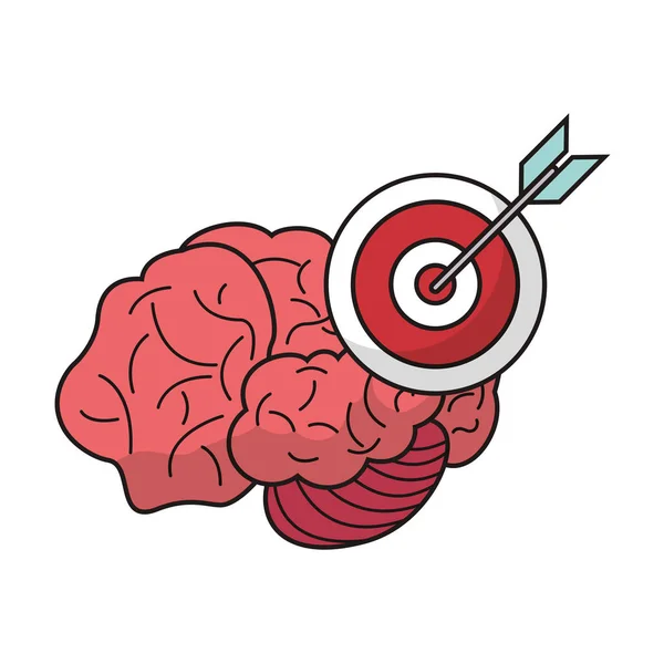 Объективный маркетинг мозга — стоковый вектор