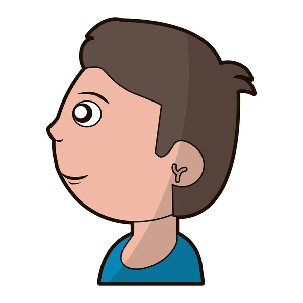 Retrato hijo cara personas — Vector de stock