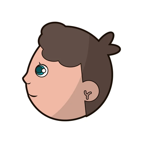 Retrato hijo cara personas — Vector de stock