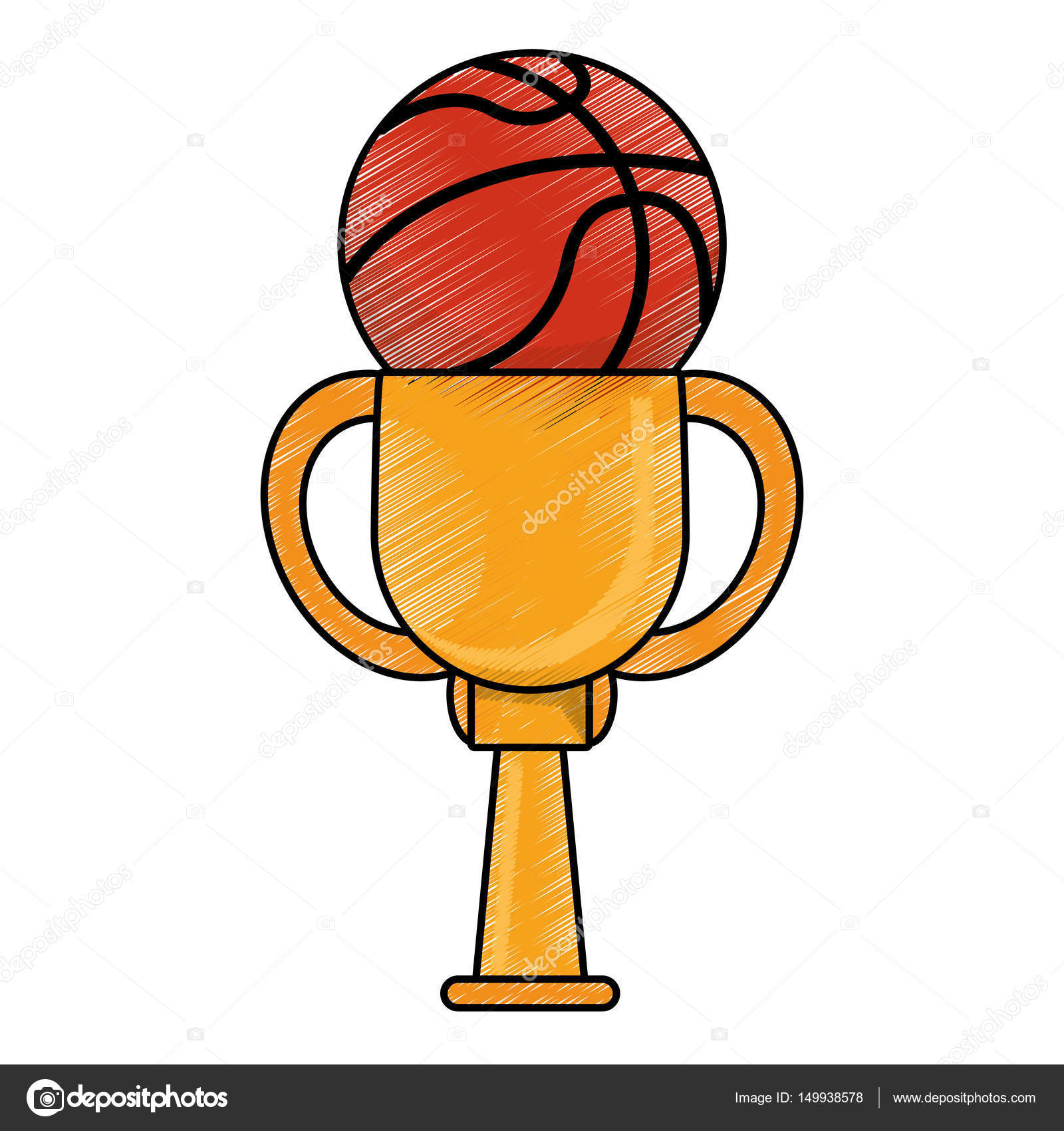 Кубок баскетбольный вектор