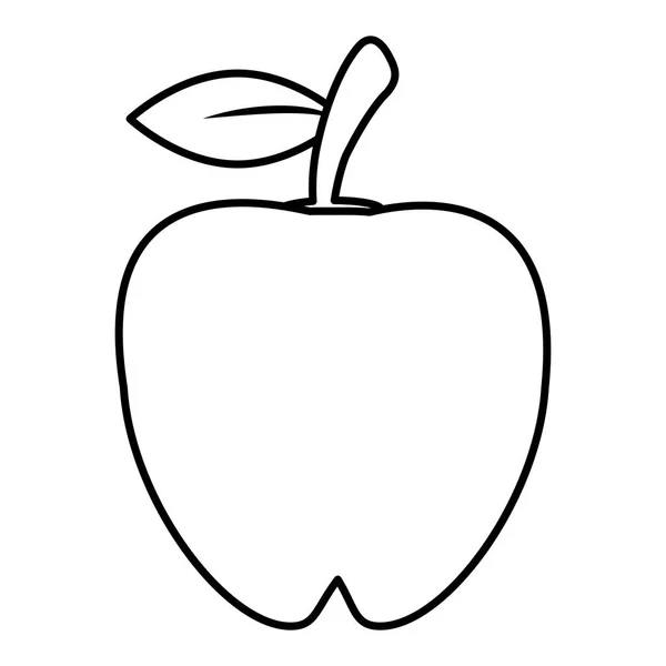 Apple mat hälsosam bildens konturer — Stock vektor