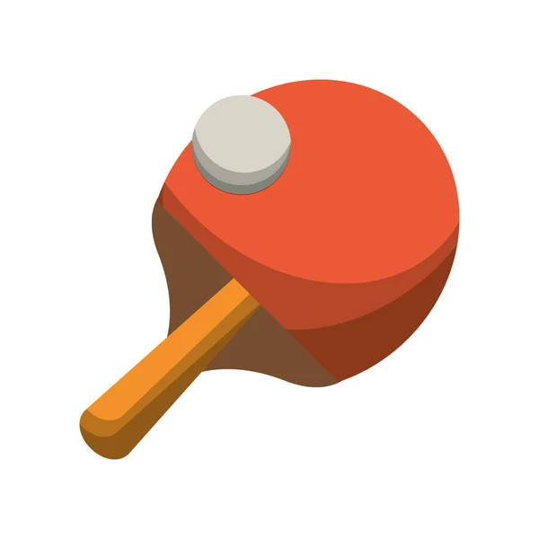 Raqueta y pelota de ping pong — Vector de stock