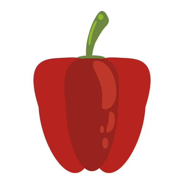 Κόκκινη πιπεριά τροφίμων υγιή εικόνα — Διανυσματικό Αρχείο