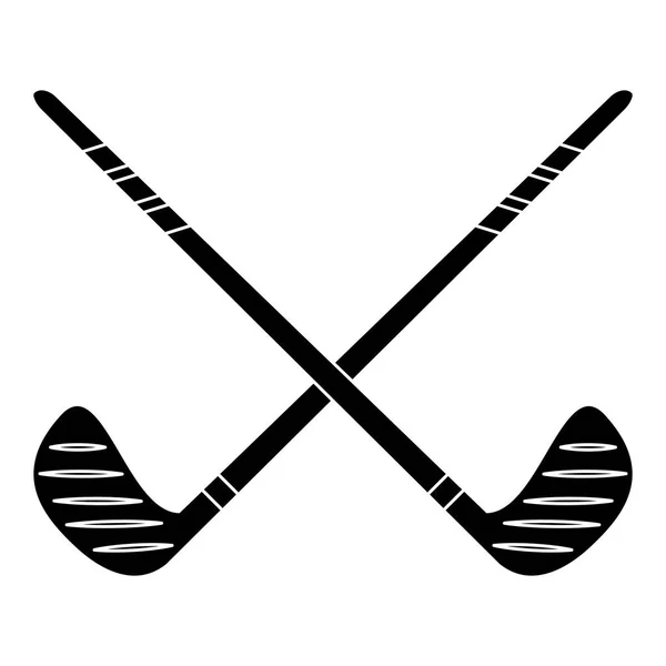 Bastone incrociato hockey sport pittogramma — Vettoriale Stock