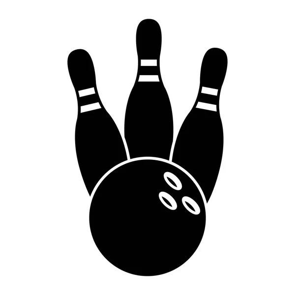Bowling Sport Bild Piktogramm — Stockvektor
