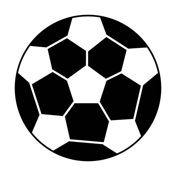 Fútbol pelota deporte pictograma — Vector de stock