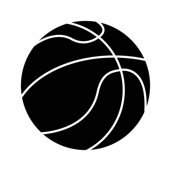 Pictogramme de sport balle de basket — Image vectorielle