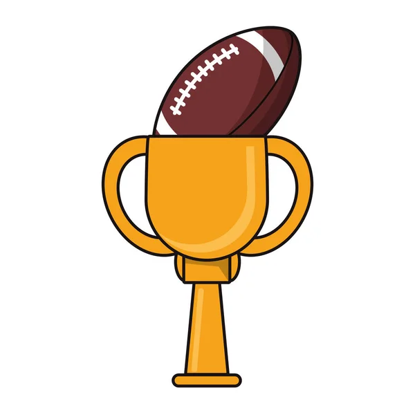 Football trophy sport golden image — Stock Vector