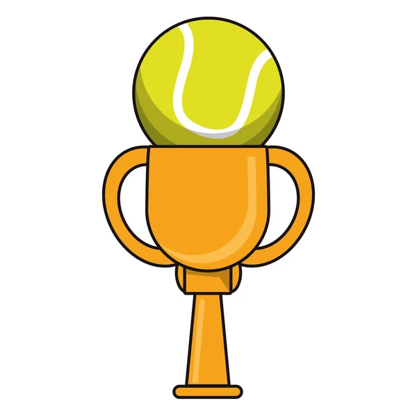 网球奖杯运动黄金形象 — 图库矢量图片
