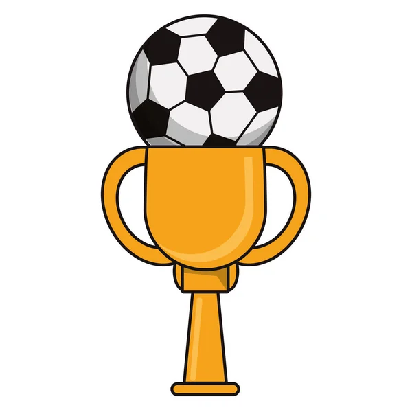 Золотой имидж футбола — стоковый вектор