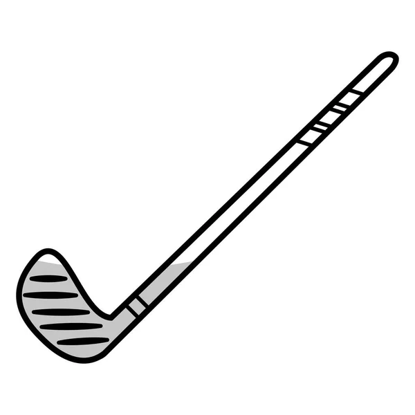 Stick hockey equipment - shadow — Stock Vector