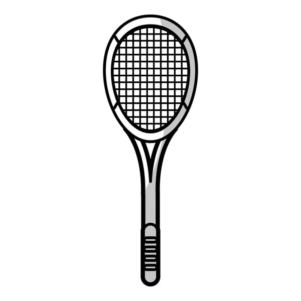 Raquette équipement de tennis - ombre — Image vectorielle