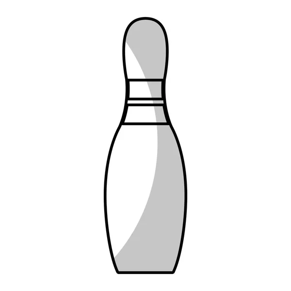 Bowling pin sport game - shadow — Stock Vector