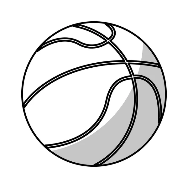 Equipamento de bola de basquete - sombra — Vetor de Stock