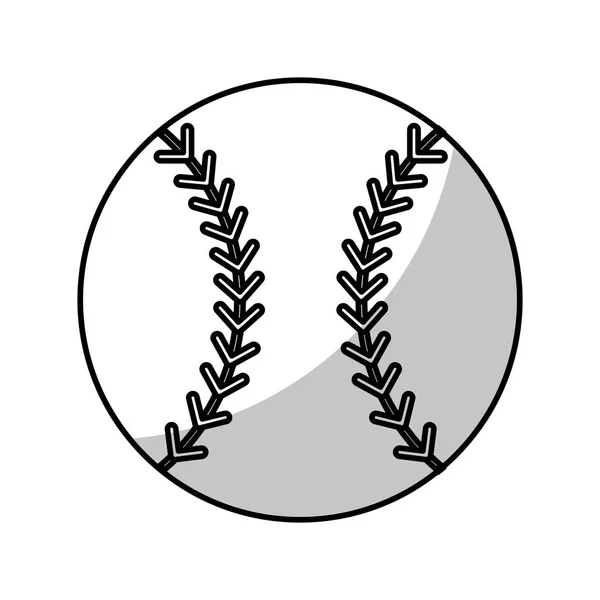 Baseball piłka sprzęt - cień — Wektor stockowy