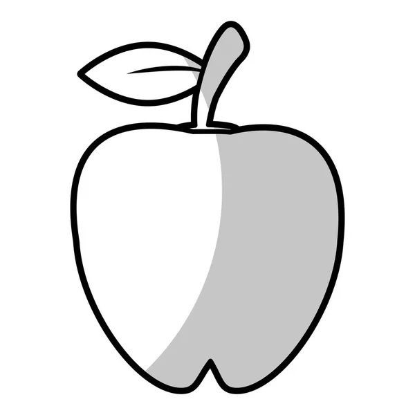 Apple voedsel voeding - schaduw — Stockvector