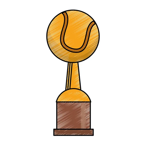 Desenho prêmio copo vencedor do tênis — Vetor de Stock