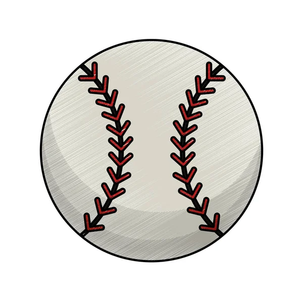 Tekening honkbal bal apparatuur — Stockvector