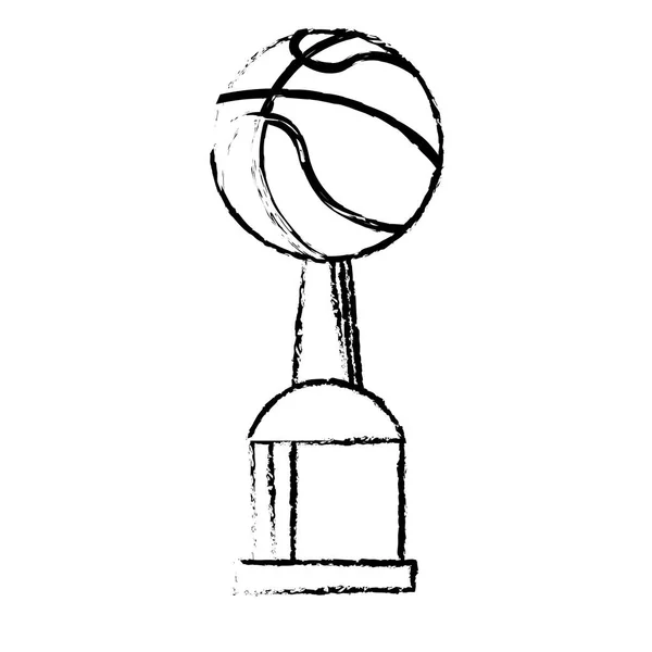 Bola de basquete prêmio Copa esporte vitória —  Vetores de Stock